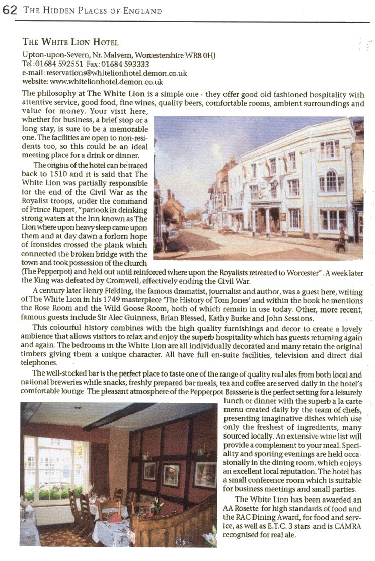 Hidden Places of England article